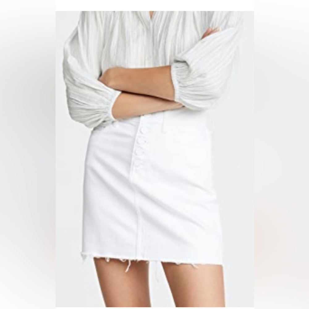 Paige White Denim Mini Skirt
